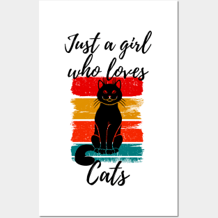 Just a Girl Who Loves Cats Posters and Art